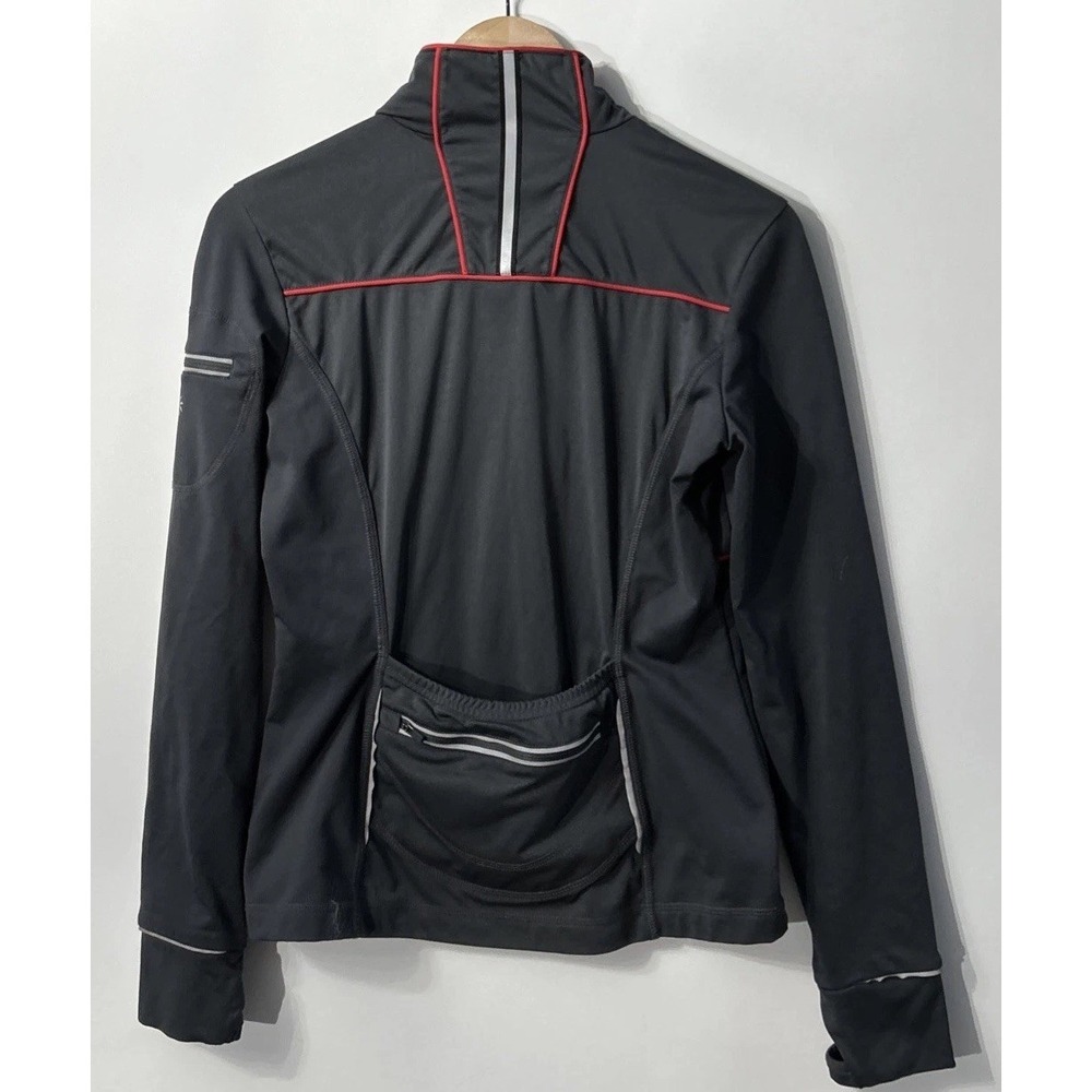 Women's Athleta Sweatshirt Full Zip Cycling Jacket Reflective Trim Small‎ EC